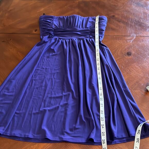 Star Vixen Purple Strapless Knit Dress Juniors Size Small Mini Summer - Picture 6 of 6